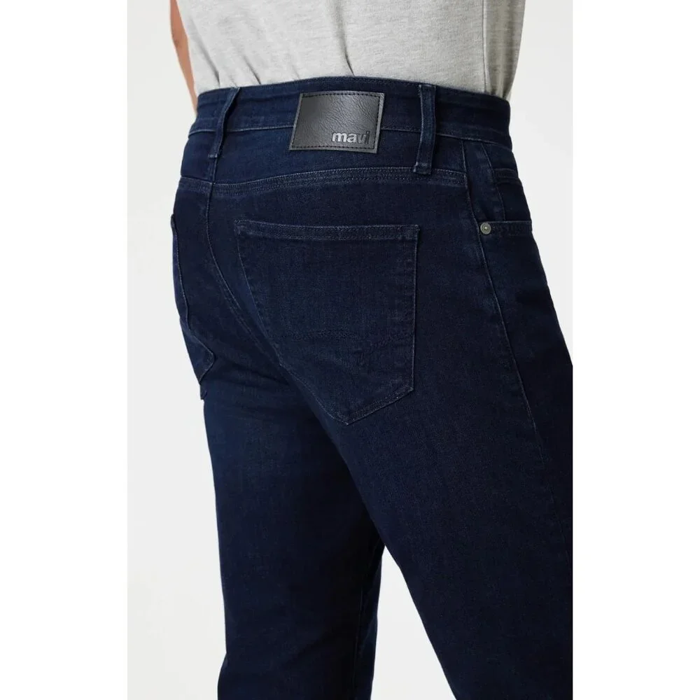 Mavi Men's Zach Straight Leg Jeans Ink Brushed SuperMove Dark Wash Size 33x32 - Picture 4 of 9